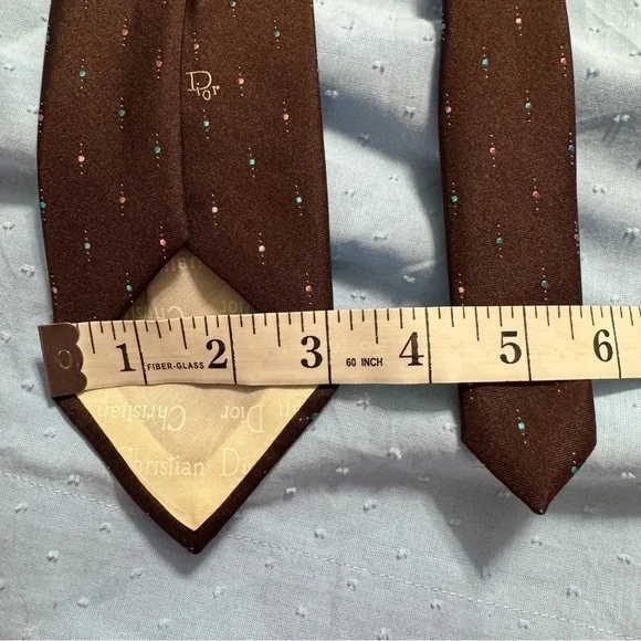 Dior Brown Classic Silk Ties - Picture 7 of 11